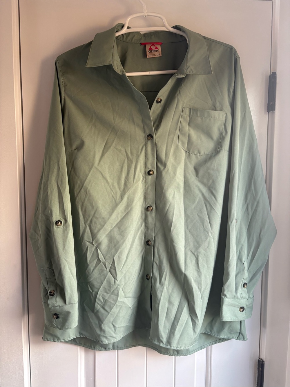 Sage Green Button-Up Shirt